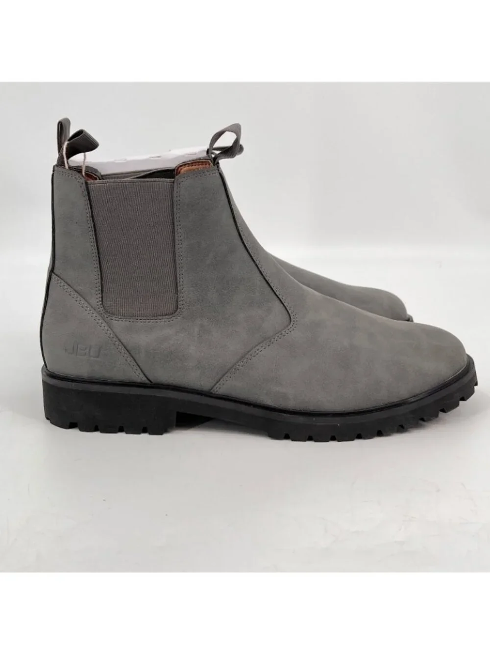 JBU Kai Water Resistant Chelsea Boot Men's Size 10 Grey Leather Pull-On
